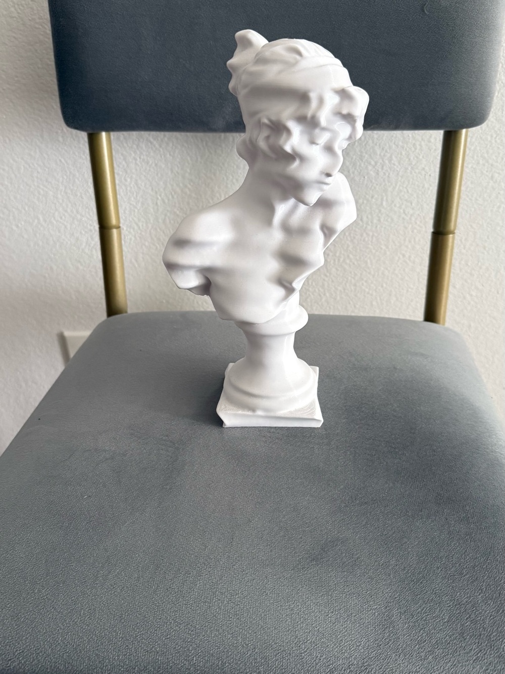 Elegant White Classical Bust Sculpture Accent